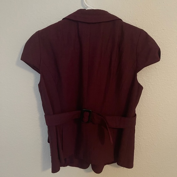 🏷️Nanette Lepore Collar Short Sleeve Button Blazer - Picture 3 of 4